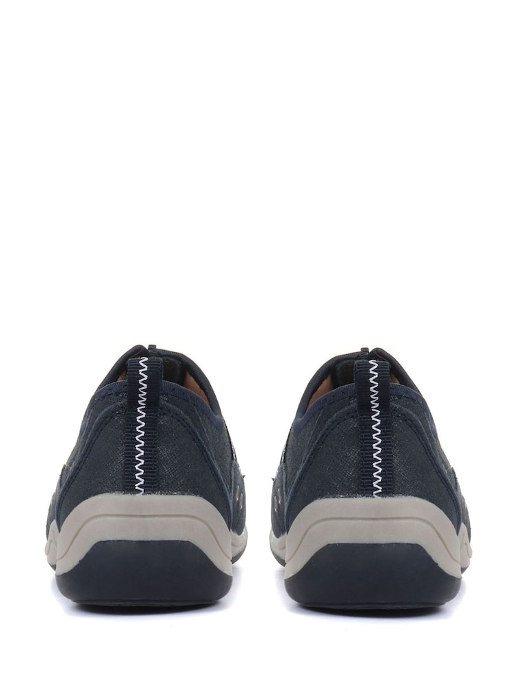 Pavers Navy Womens Casual Leather Shoes - Image 2 of 5