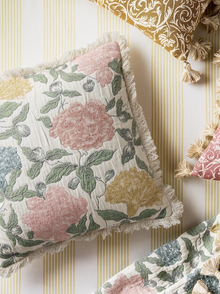 Historic Royal Palaces Multi Albert Jacquard Polyester Filled Cushion - Image 1 of 4 Historic Royal Palaces Multi Albert Jacquard Polyester Filled Cushion - Image 1 of 4