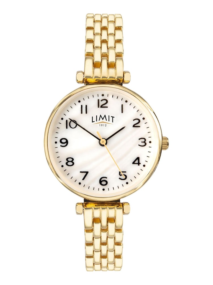 Limit Ladies Gold Tone Classic Mother-of-Pearl Watch - Image 1 of 5 Limit Ladies Gold Tone Classic Mother-of-Pearl Watch - Image 1 of 5