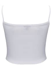 Pour Moi White Off Duty Rib Jersey Support Cami - Image 3 of 3