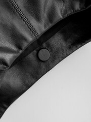 Black Leather Knot Bow Shoulder Bag - Image 10 of 12