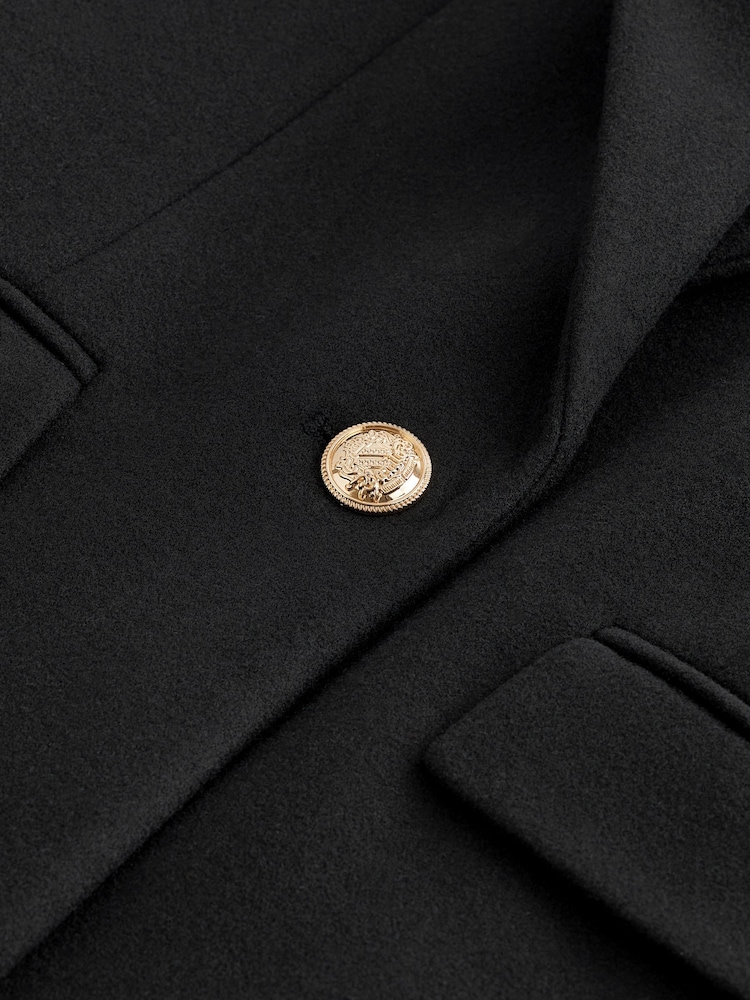 Black Revere Collar Coat - Image 7 of 7