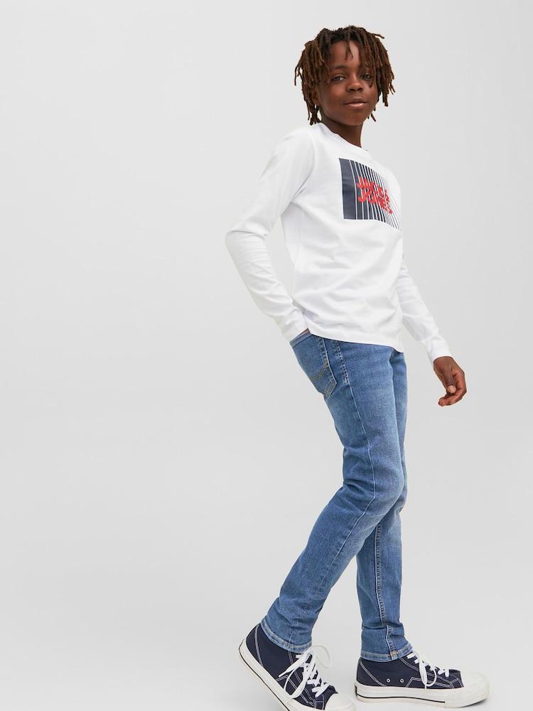 JACK & JONES JUNIOR Slim Fit Blue Jeans - Image 2 of 8