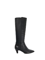 Қара - Dune London Wide Fit Sera Knee High Boots - 5суретінің 1 суреті