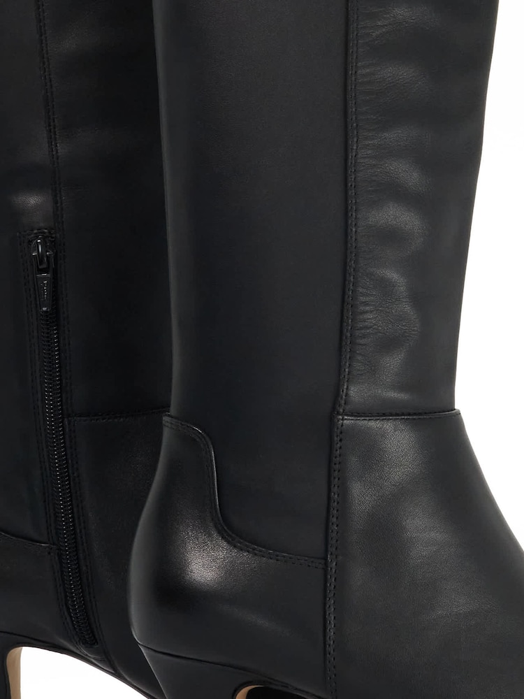 Қара - Dune London Wide Fit Sera Knee High Boots - 5суретінің 5 суреті Қара - Dune London Wide Fit Sera Knee High Boots - 5суретінің 5 суреті