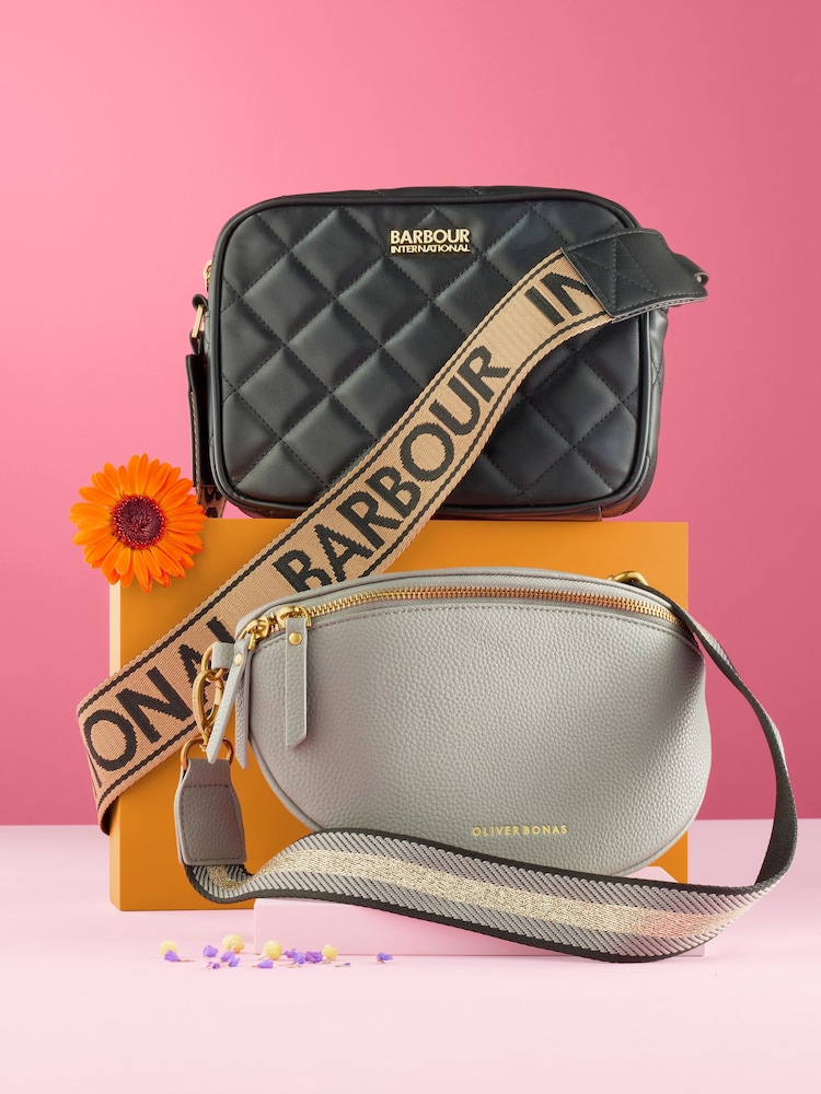 Barbour® International Black Quilted Sloane Crossbody Bag - Image 12 of 12