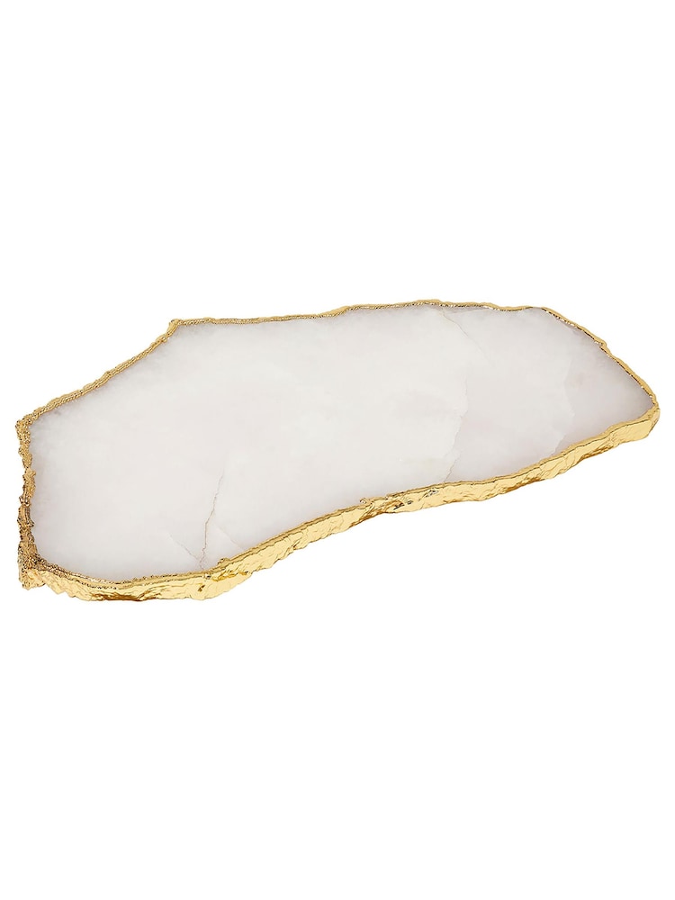 Monsoon White White Quartz Jewellery Trinket Tray - Image 1 of 2