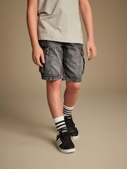 Grey Denim Cargo Shorts (3-16yrs) - Image 1 of 7