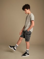 Grey Denim Cargo Shorts (3-16yrs) - Image 2 of 7