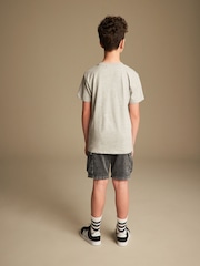 Grey Denim Cargo Shorts (3-16yrs) - Image 3 of 7