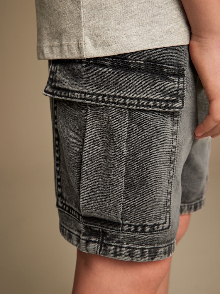 Grijs - Denim cargoshort (3-16 jr) - Image 4 of 7