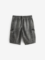 Grey Denim Cargo Shorts (3-16yrs) - Image 6 of 7