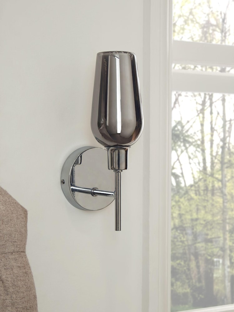 Smoke Grey Cooper Wall Light - Image 2 of 6