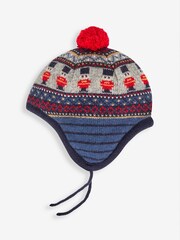 JoJo Maman Bébé Indigo Blue London Guard Fair Isle Pattern Hat - Image 1 of 2