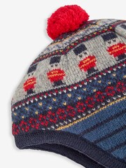 JoJo Maman Bébé Indigo Blue London Guard Fair Isle Pattern Hat - Image 2 of 2