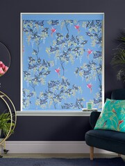 Sara Miller Cornflower Blue Hummingbird Made to Measure Roller Blinds - Image 2 of 5