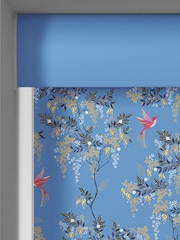 Sara Miller Cornflower Blue Hummingbird Made to Measure Roller Blinds - Image 4 of 5