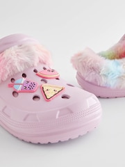 Purple Badge Faux Fur Lined Clog Slippers - Image 10 of 10
