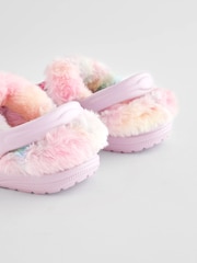 Purple Badge Faux Fur Lined Clog Slippers - Image 8 of 10