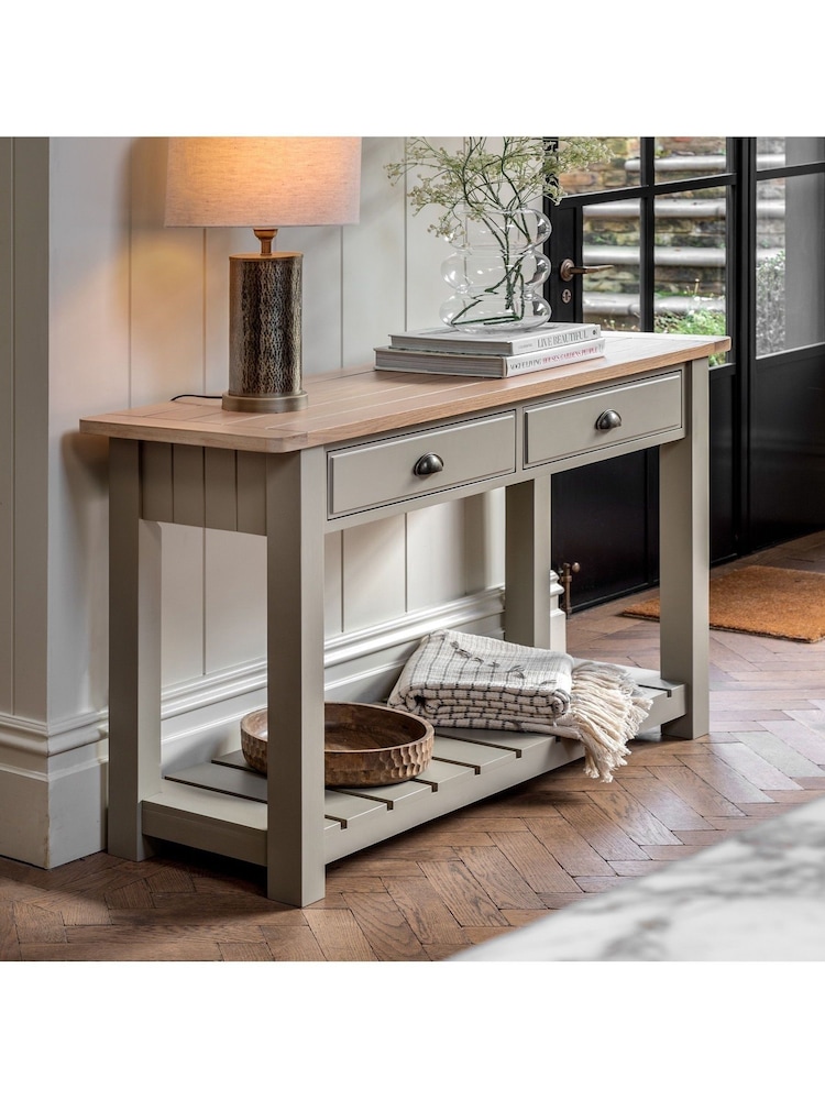 Gallery Home Prairie Cream Leroy 2 Drawer Console - Image 1 of 2