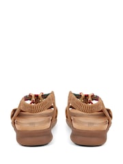 Pavers Brown Pavers Embellished Flat Black Sandals - Image 3 of 5