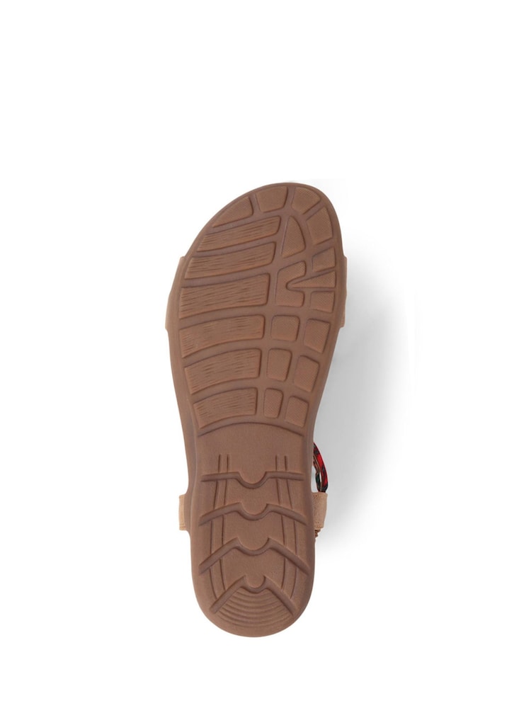 Pavers Brown Pavers Embellished Flat Black Sandals - Image 5 of 5