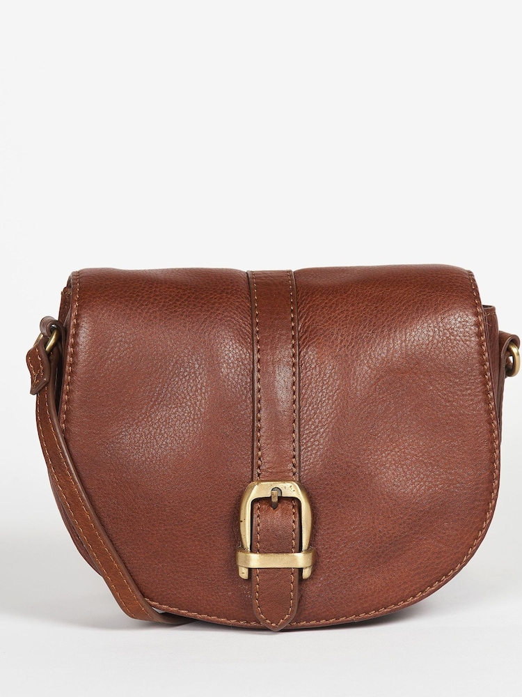 Barbour® Brown Laire Leather Saddle Bag - Image 2 of 5