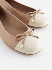 Camel Forever Comfort® Round Toe Leather Ballerina Shoes - Image 3 of 5