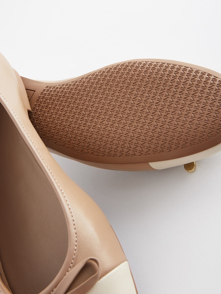 Camel Forever Comfort® Round Toe Leather Ballerina Shoes - Image 5 of 5