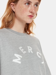 Whistles Grey Merci Logo Sweater - Image 4 of 5