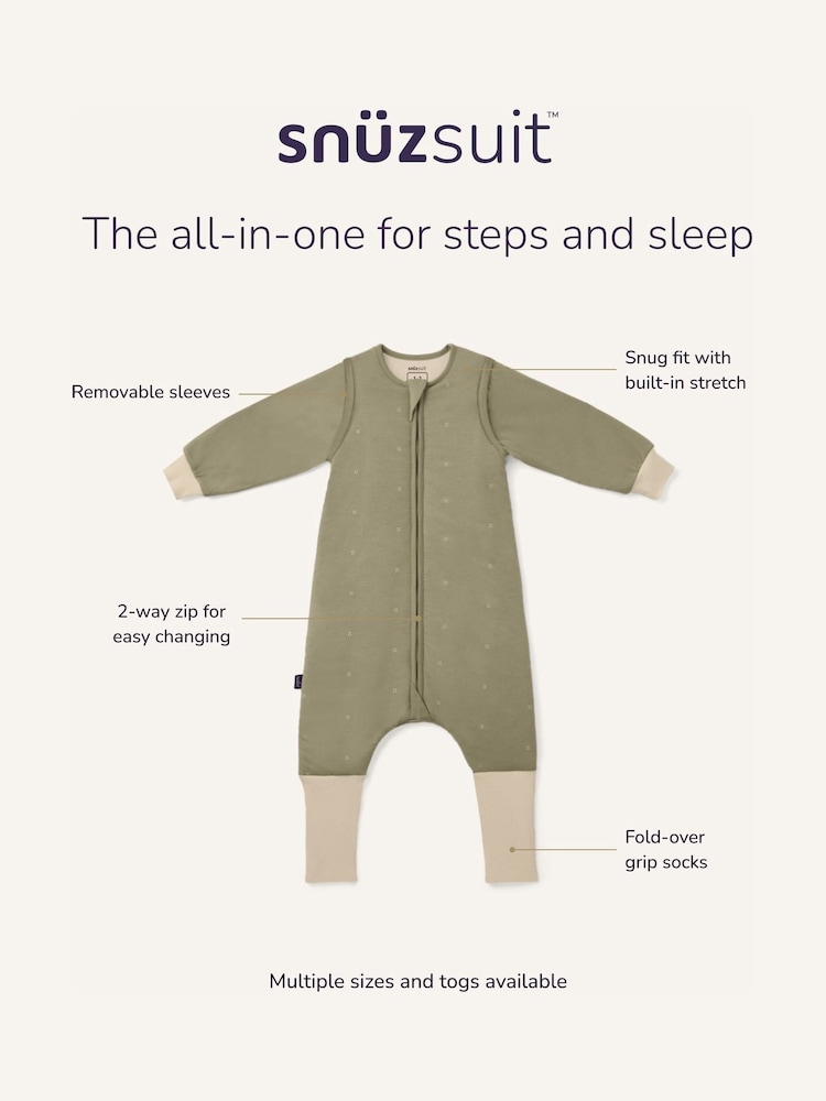 Snuz Sage Cross 2.5 TOG Toddler Sleepsuit - Image 2 of 11