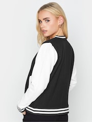 PixieGirl Petite Black Varsity Bomber Jacket - Image 2 of 4