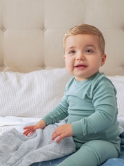 aden + anais Blue Cotton Muslin Blankets 4 Pack - Image 6 of 7