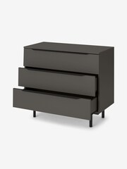 MADE.COM Graphite Grey Damien 3 Drawer Chest of Drawers - Image 2 of 3
