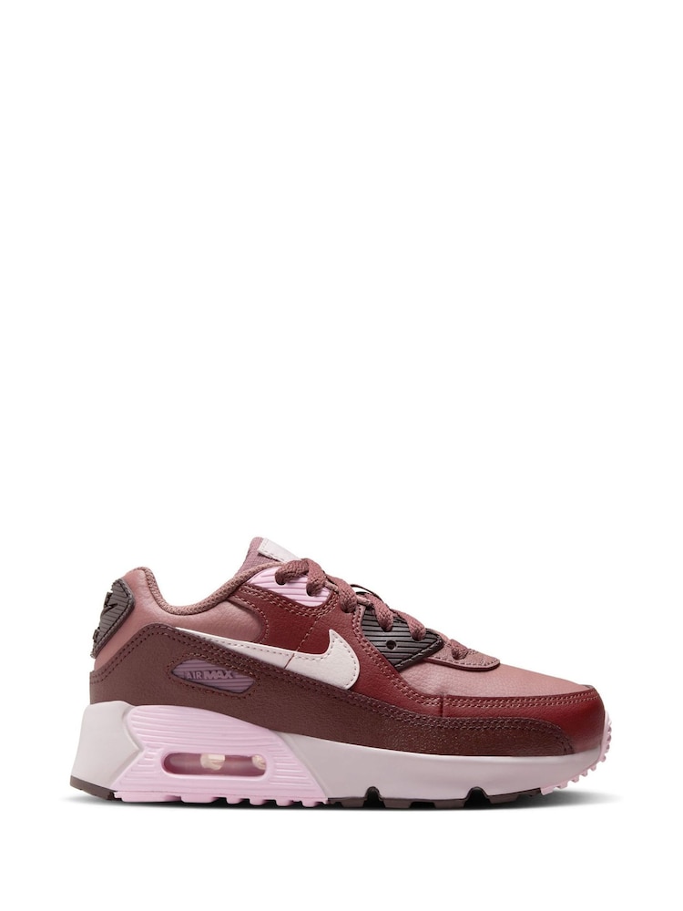 Nike Pink/Mauve Air Max 90 Junior Trainers - Image 1 of 10