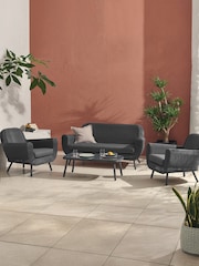 MADE.COM Dark Grey Jonah Garden Poly Rattan Lounge Set - Image 1 of 3
