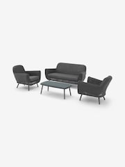 MADE.COM Dark Grey Jonah Garden Poly Rattan Lounge Set - Image 2 of 3