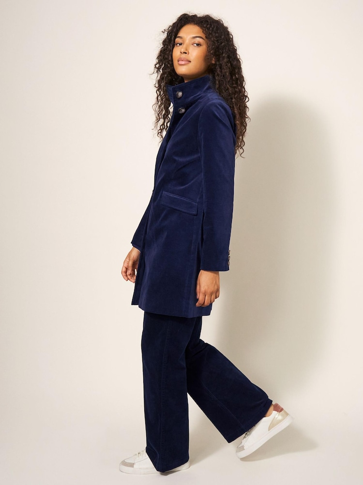 Blauw - White Stuff Karla jas van fluweel - Image 3 of 7