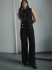 Black Premium Woven Mix Shell Top - Image 2 of 4