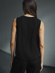 Black Premium Woven Mix Shell Top - Image 3 of 4