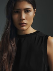 Black Premium Woven Mix Shell Top - Image 4 of 4