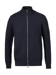 modra - Charles Tyrwhitt jopica z debelim rebrastim ovratnikom in zadrgo - Slika 4 iz 6