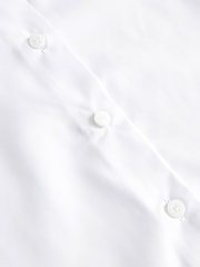 White Slim Fit 5 Pack Long Sleeve Formal School Shirts (3-18yrs) - Image 8 of 8