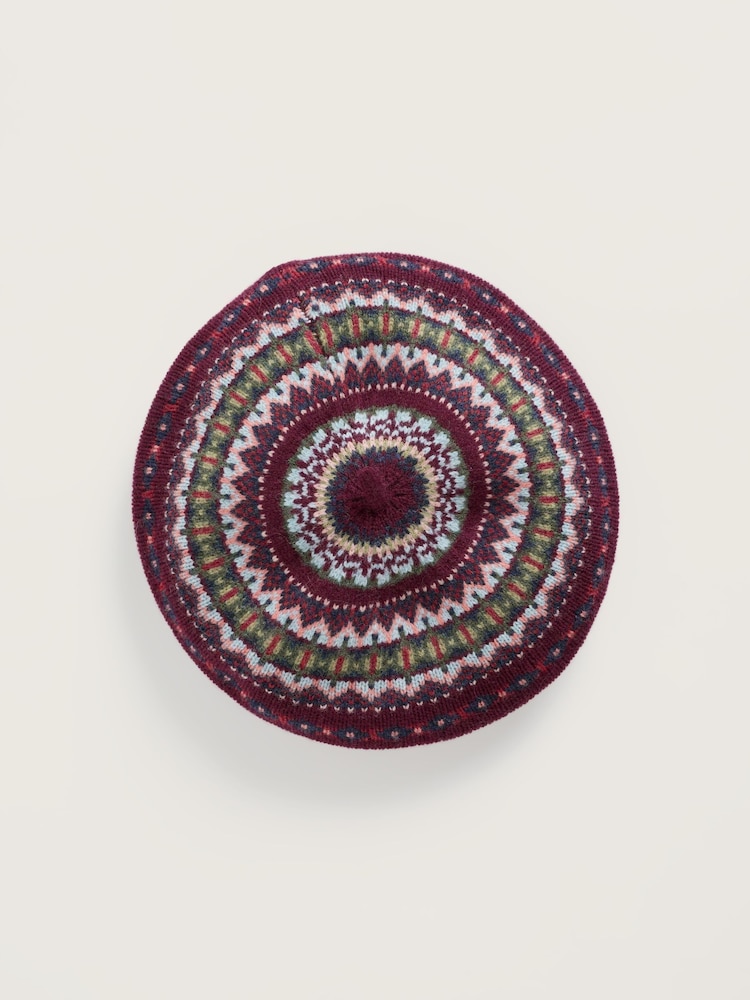 Seasalt Cornwall Purple Early Bird Beret Hat - Image 3 of 3 Seasalt Cornwall Purple Early Bird Beret Hat - Image 3 of 3
