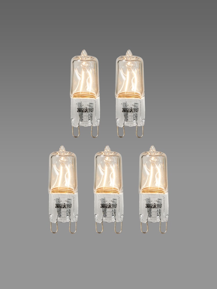 5 Pack 28W G9 Halogen Light Bulbs - Image 1 of 2