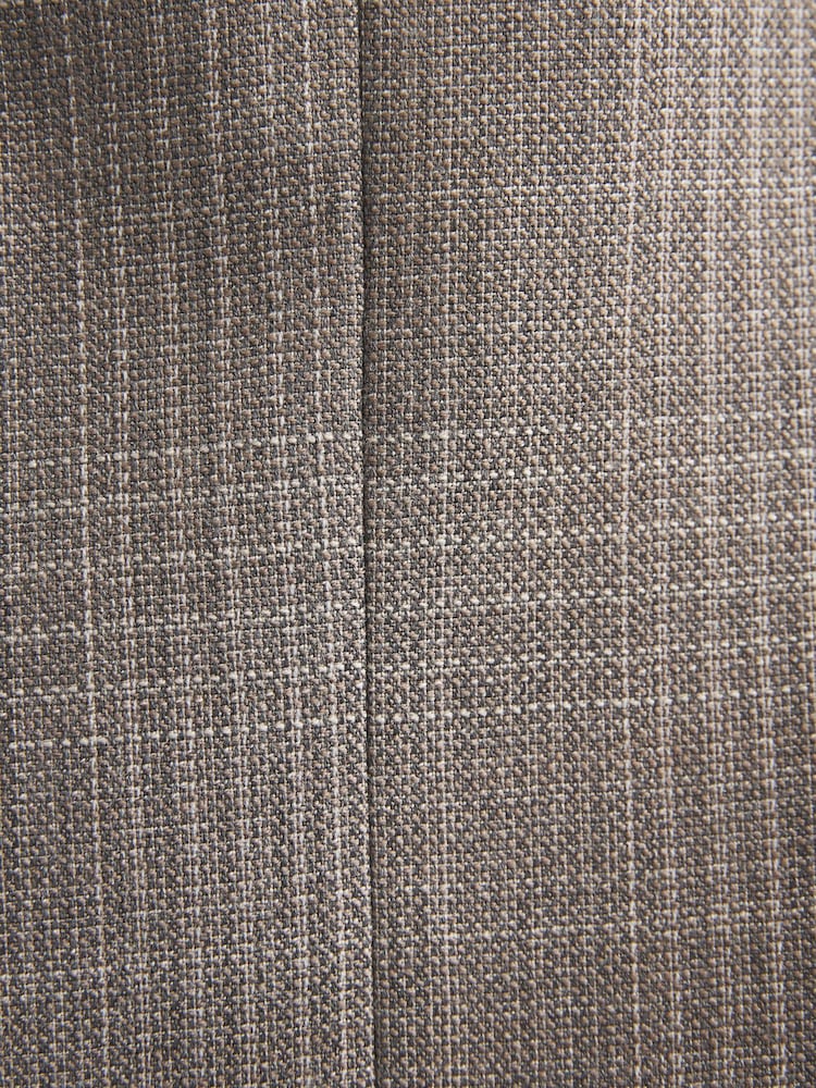 Neutral Slim Fit Signature Check Suit: Jacket - Image 1 of 1