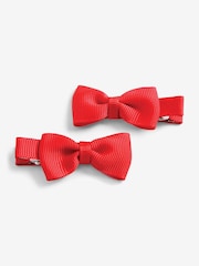 JoJo Maman Bébé Red Pair Of Bow Clips - Image 1 of 1
