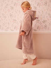 Pink Reindeer Christmas Print Soft Fleece Hooded Blanket (3-16yrs) - Image 4 of 9
