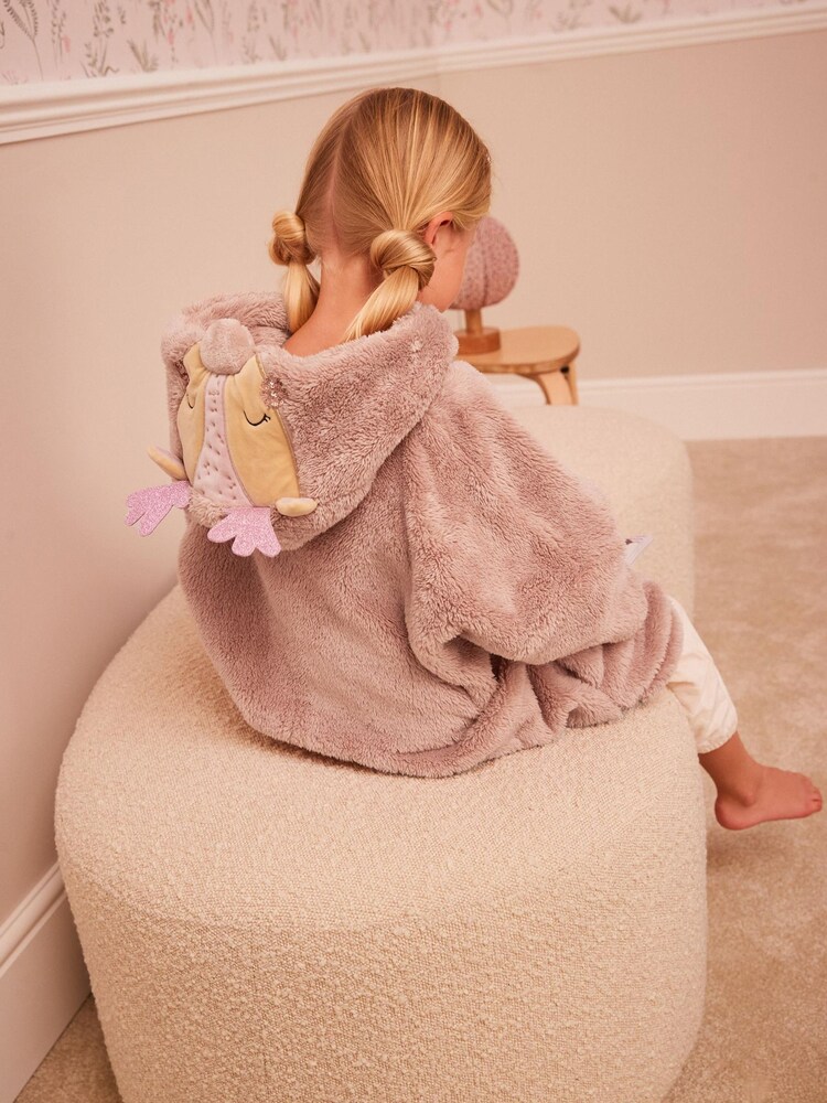 Pink Reindeer Christmas Print Soft Fleece Hooded Blanket (3-16yrs) - Image 5 of 9
