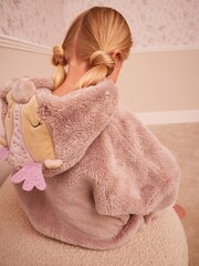 Pink Reindeer Christmas Print Soft Fleece Hooded Blanket (3-16yrs) - Image 6 of 9